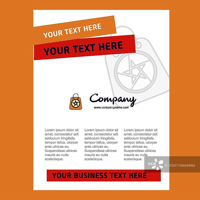 万圣节购物袋封面设计，适用于公司简介、年度报告、演示文稿、宣传单、宣传册矢量背景图片素材