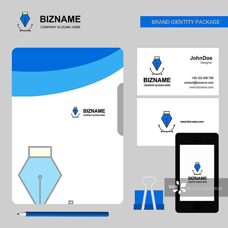 商务Logo、文件封面、名片和App设计矢量素材图片素材