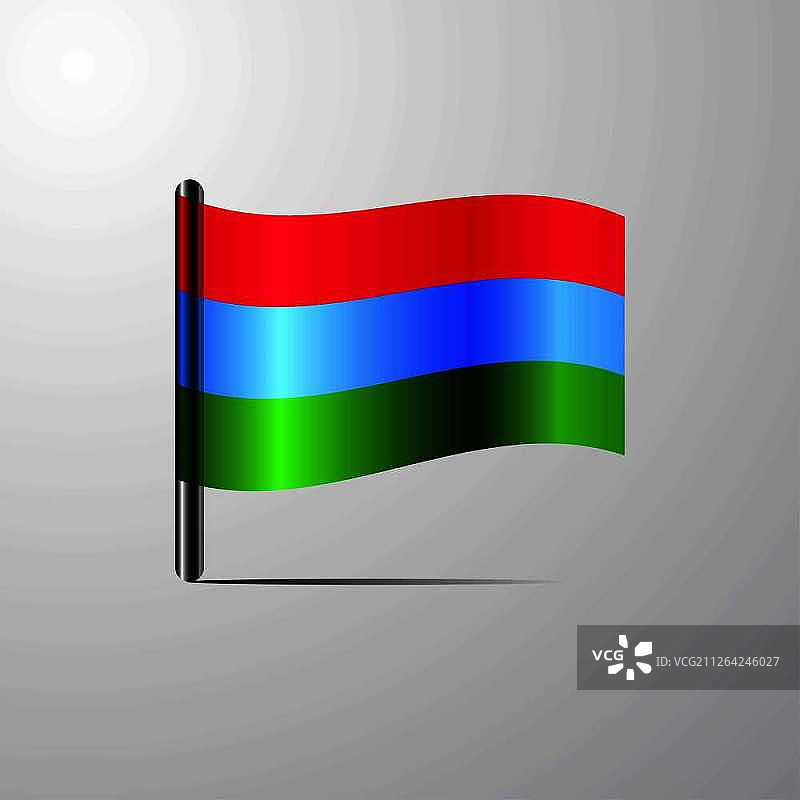 卡累利阿闪亮旗帜设计矢量图图片素材