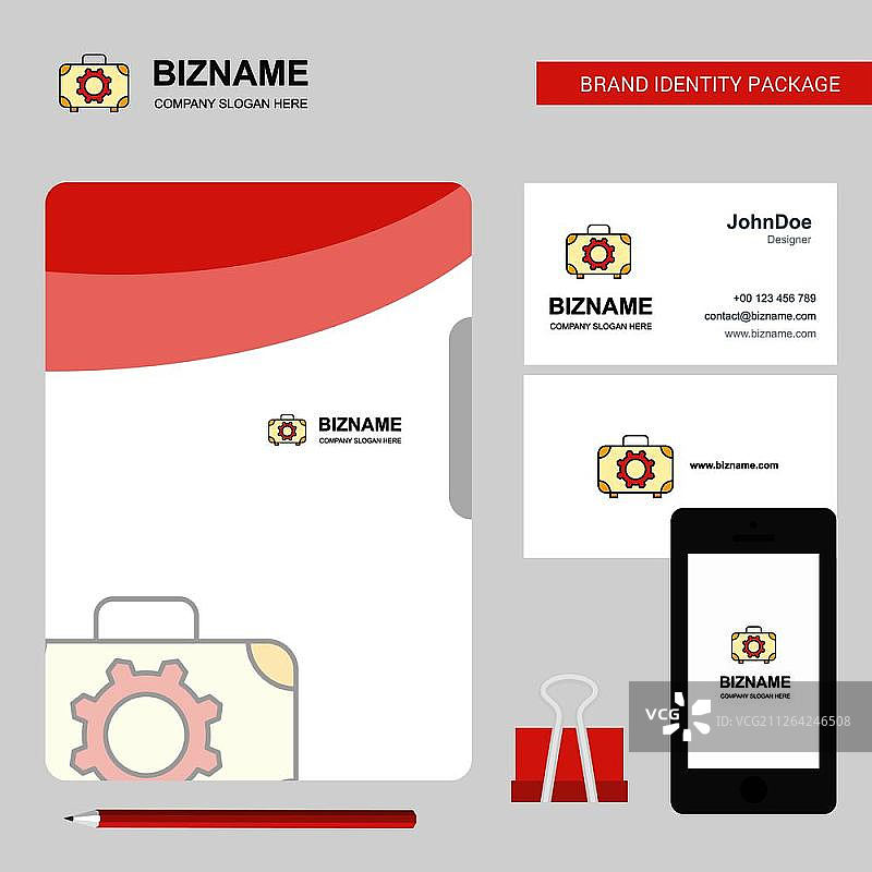 工具箱商业Logo、文件封面名片和移动App设计矢量素材图片素材