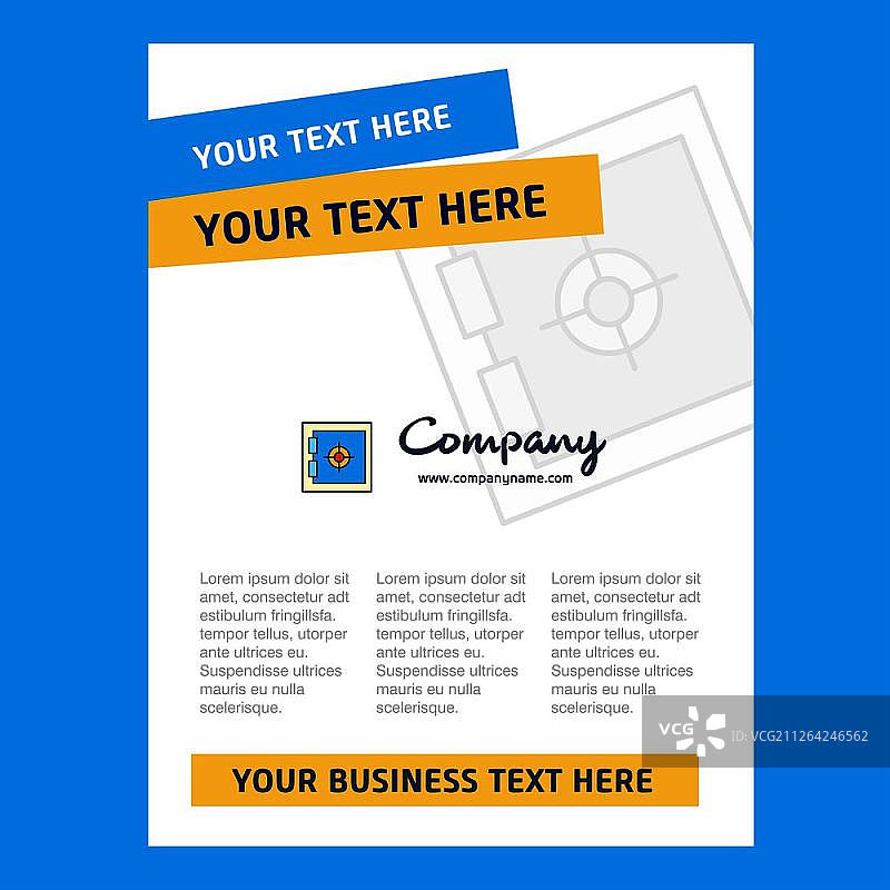 公司简介、年度报告、演示文稿、宣传单、宣传册的锁闭储物柜标题页设计矢量背景图片素材