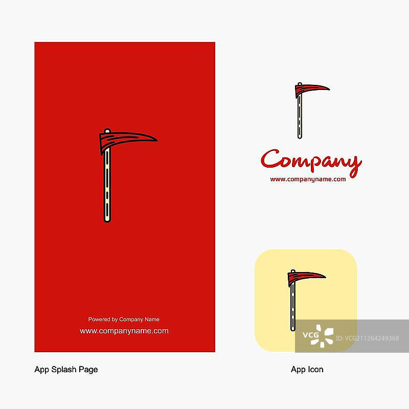 斧头公司Logo App图标和启动页设计，创意商务App设计元素图片素材