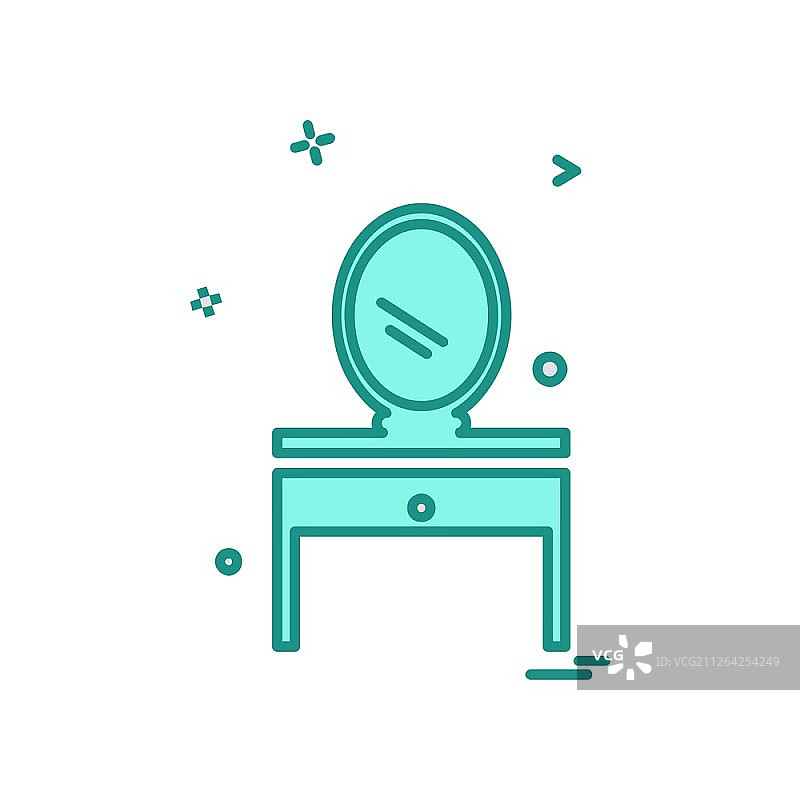 梳妆台图标设计矢量图图片素材