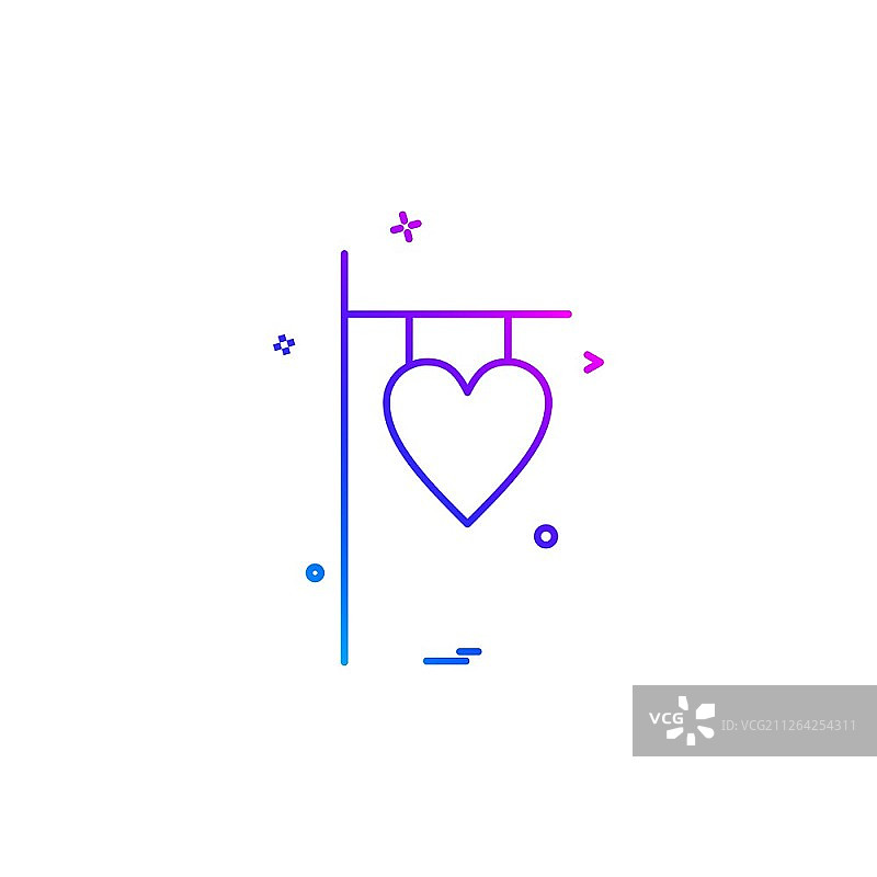 情人节爱心铭牌图标矢量设计图片素材