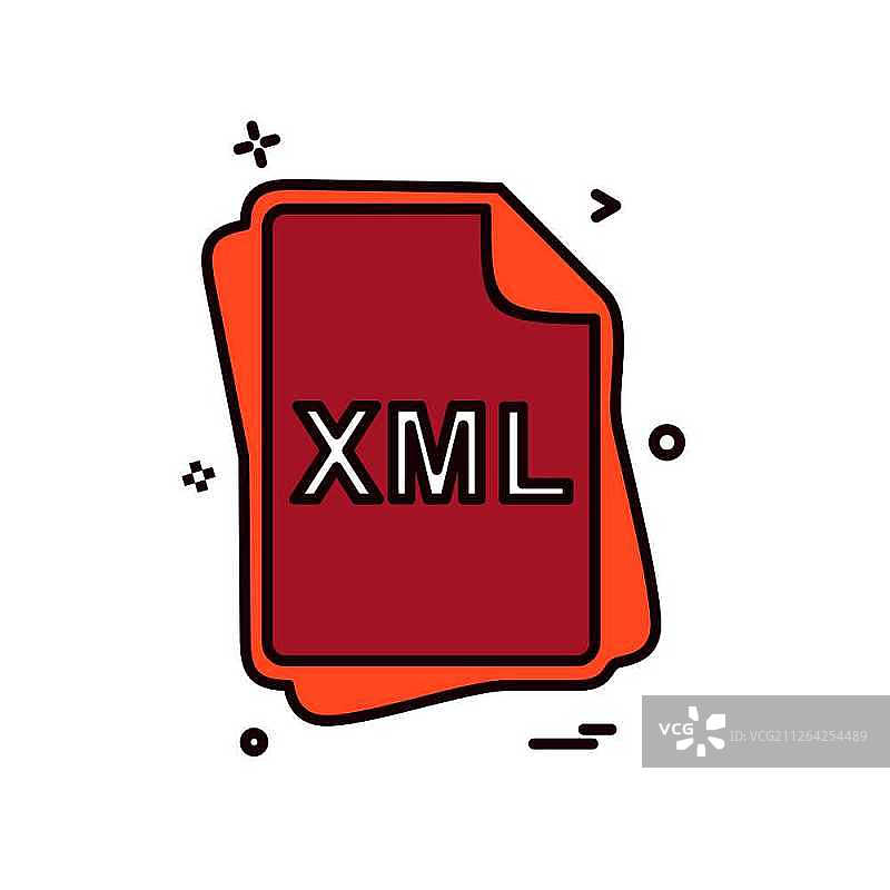 XML 文件类型图标矢量设计图片素材