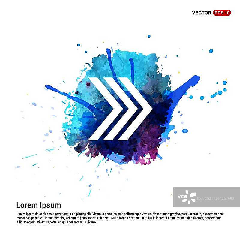 水彩背景的下一个箭头图标图片素材