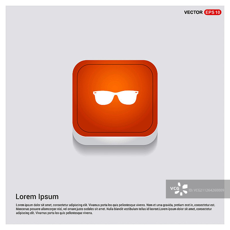 橙色抽象网络按钮护目镜图标-免费矢量图标图片素材