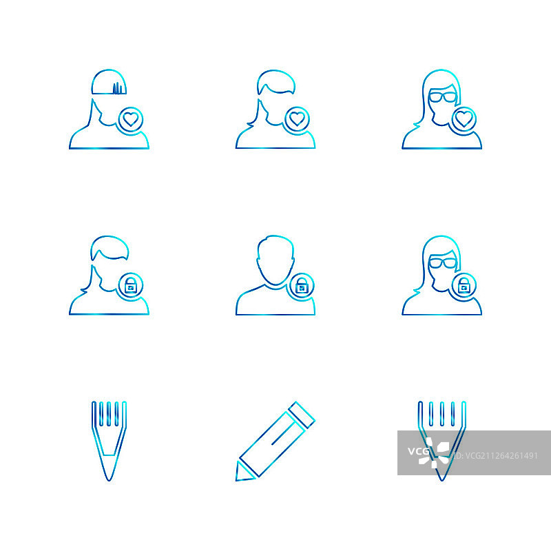 头像、用户、个人资料、头像、DP、图片、男人、女人、女孩、男孩、儿童、男性、女性图标矢量设计扁平风格创意图标图片素材