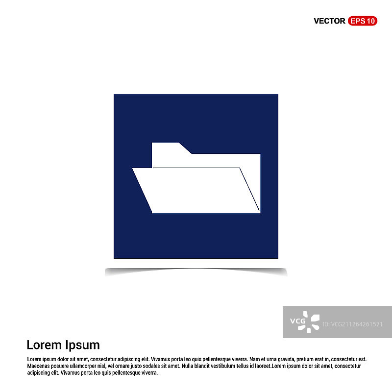 电脑文件夹图标 - 蓝色相框图片素材