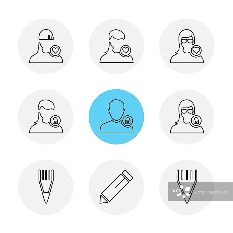 头像、用户、个人资料、头像、DP、图片、男人、女人、女孩、男孩、儿童、男性、女性图标矢量设计扁平风格创意图标图片素材