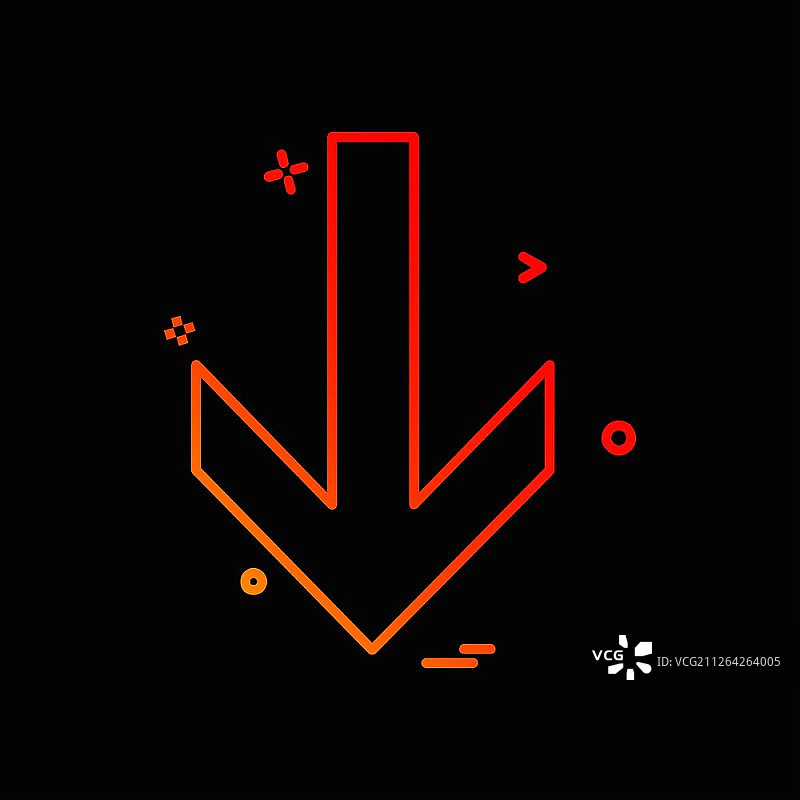 向下箭头图标设计矢量图片素材