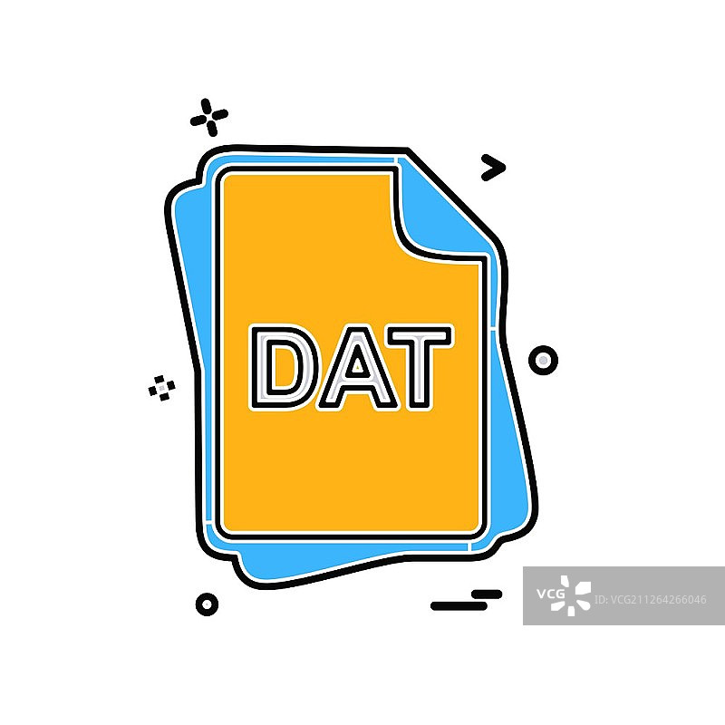 DAT文件类型图标设计矢量图图片素材