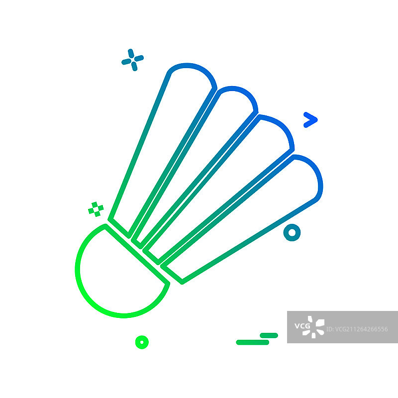 羽毛球图标设计矢量图图片素材