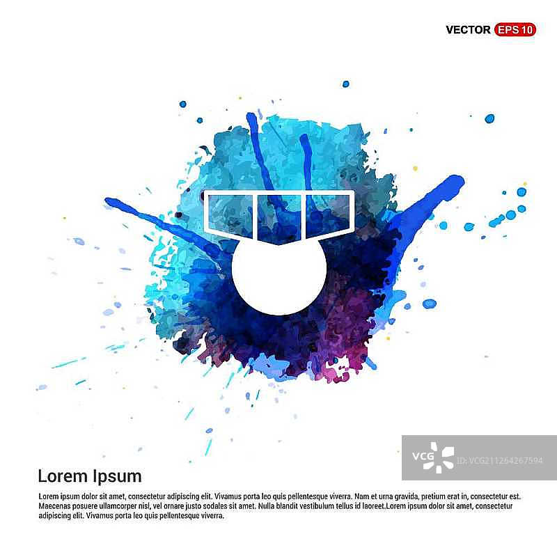 水彩背景徽章图标图片素材