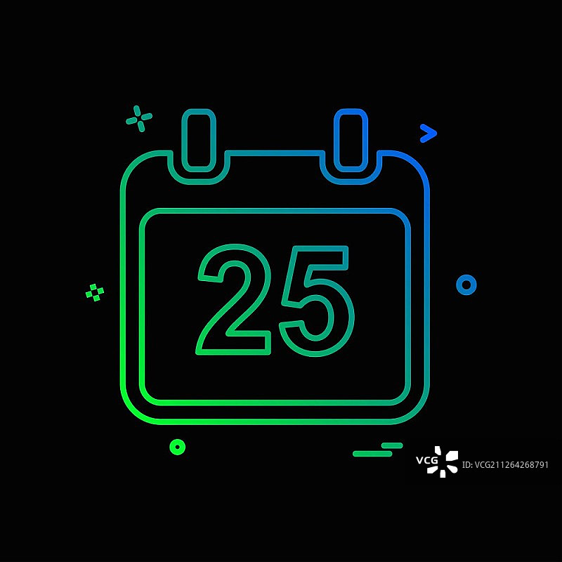 12月25日圣诞日历图标设计矢量图图片素材