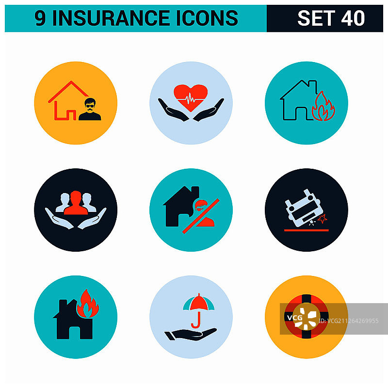 保险图标矢量图图片素材