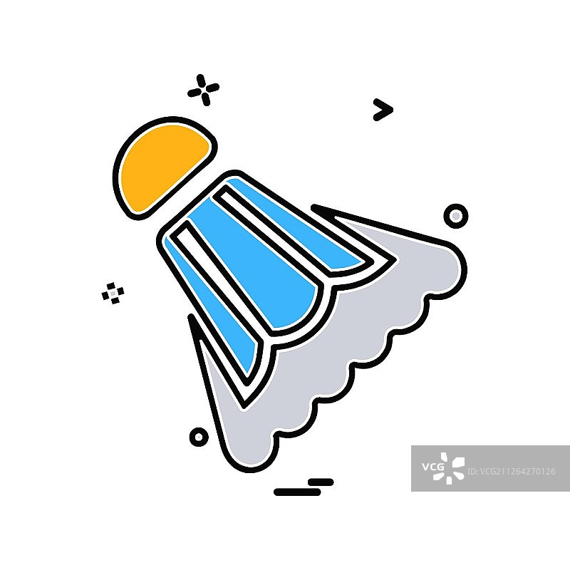 羽毛球图标设计矢量图图片素材
