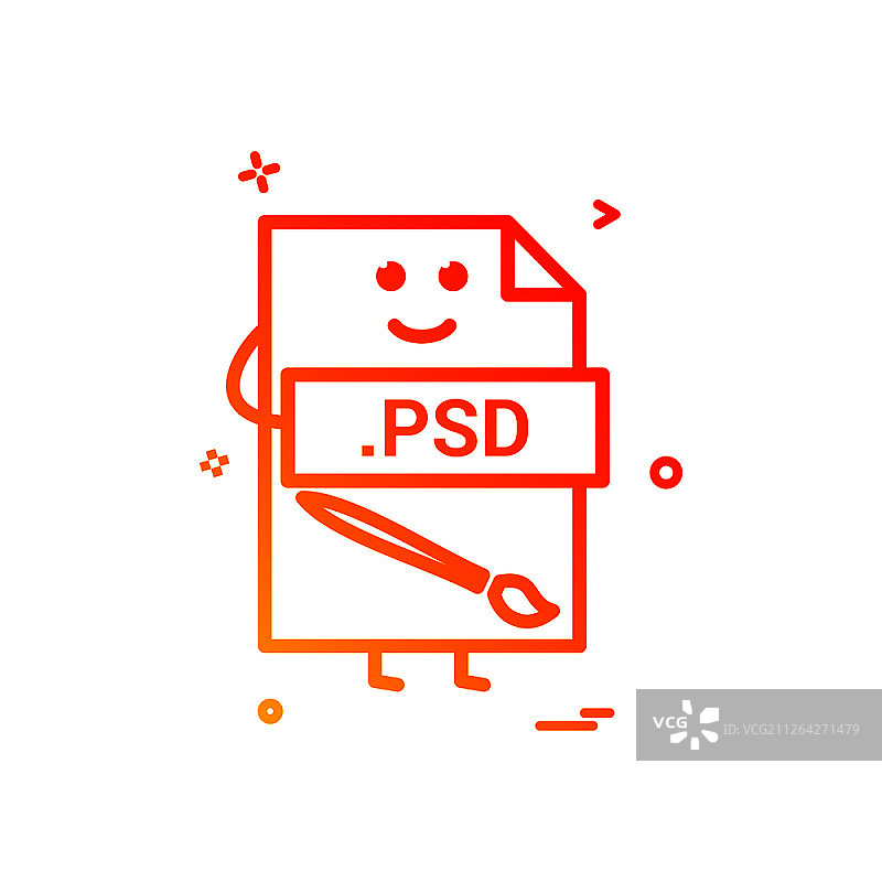 计算机PSD文件格式类型图标矢量设计图片素材
