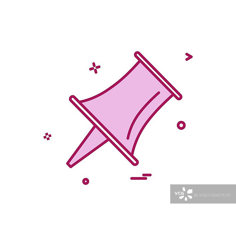 图钉图标设计矢量图图片素材