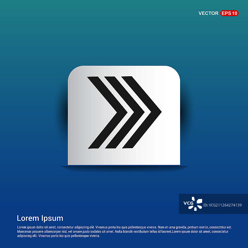 蓝色箭头下一步贴纸按钮图片素材