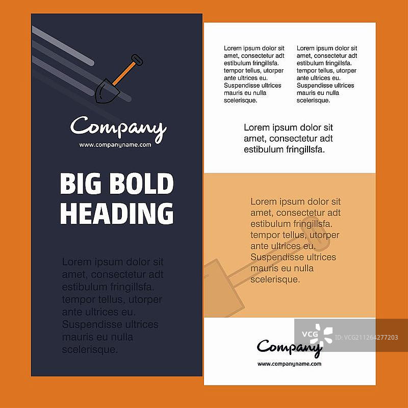 黑桃商务公司海报模板（矢量背景，带文本和图像位置）图片素材