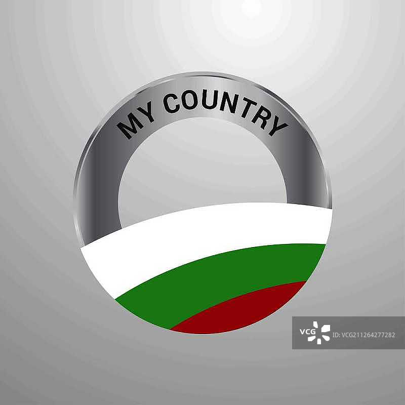保加利亚我的国家国旗徽章图片素材