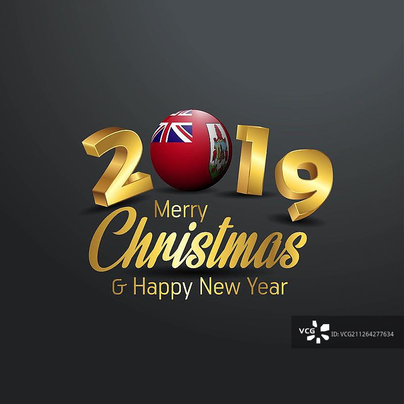 百慕大国旗2019圣诞节排版新年抽象庆典背景图片素材