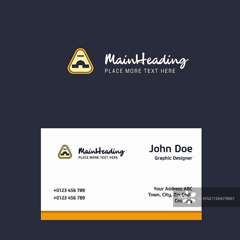 跳跃路标Logo设计与名片模板，优雅的企业形象，矢量图片素材