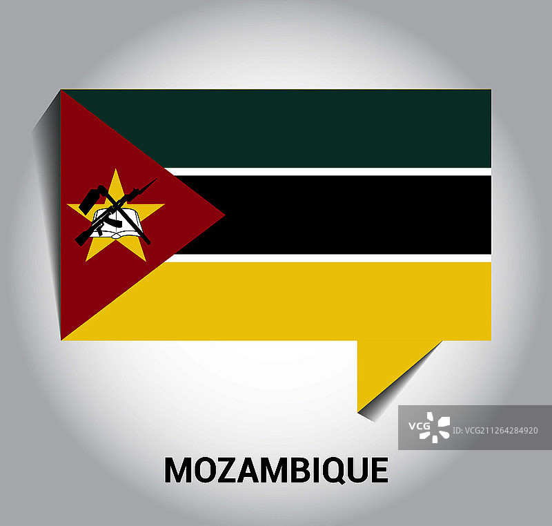 莫桑比克国旗设计矢量图图片素材
