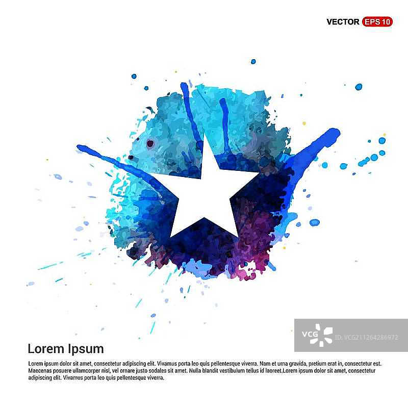 水彩背景星星图标图片素材