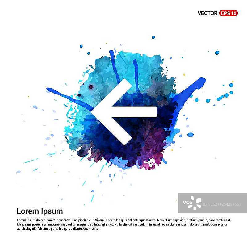 返回图标，水彩背景图片素材