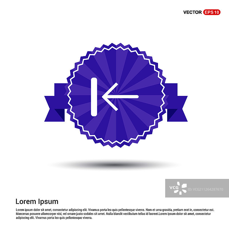 倒回图标 - 紫色缎带banner图片素材