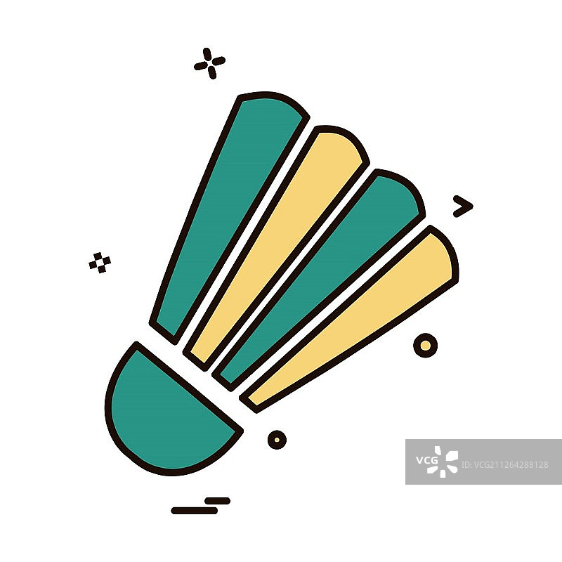 羽毛球图标设计矢量图图片素材