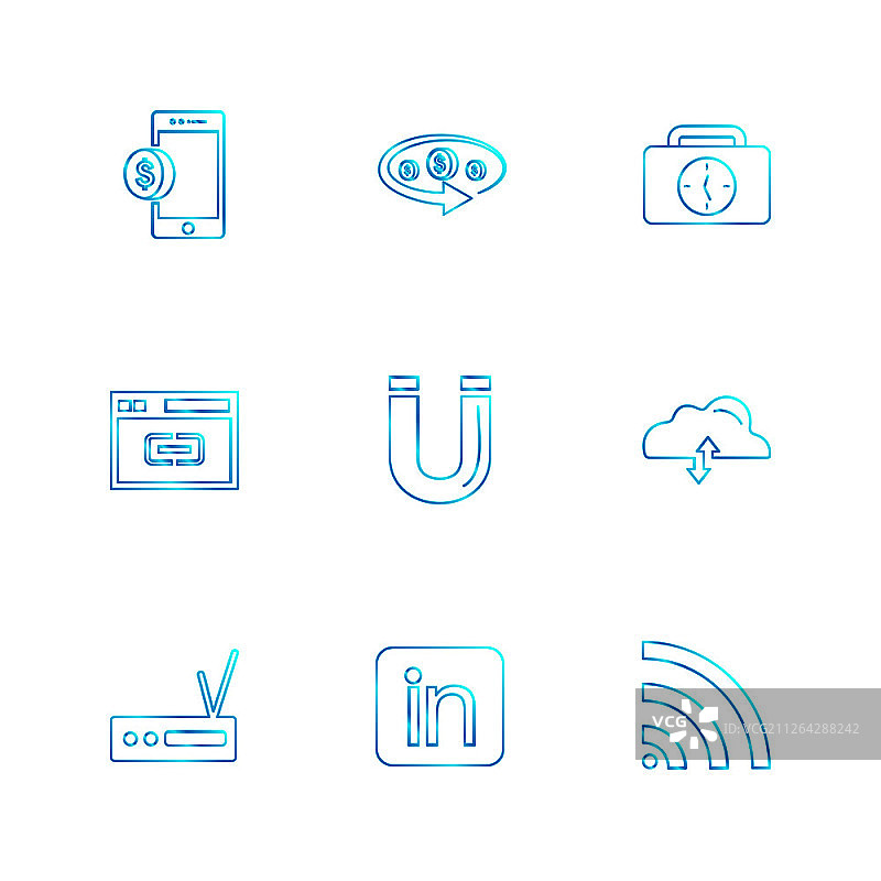 移动设备相关图标合集图片素材