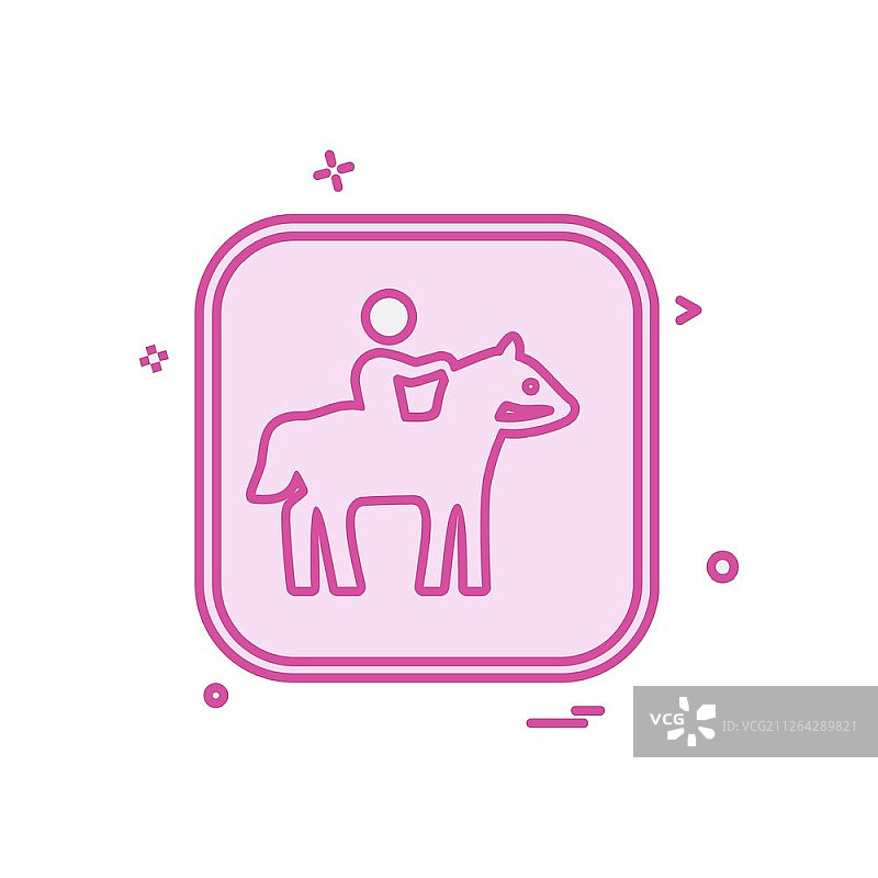 骑马图标设计矢量图图片素材