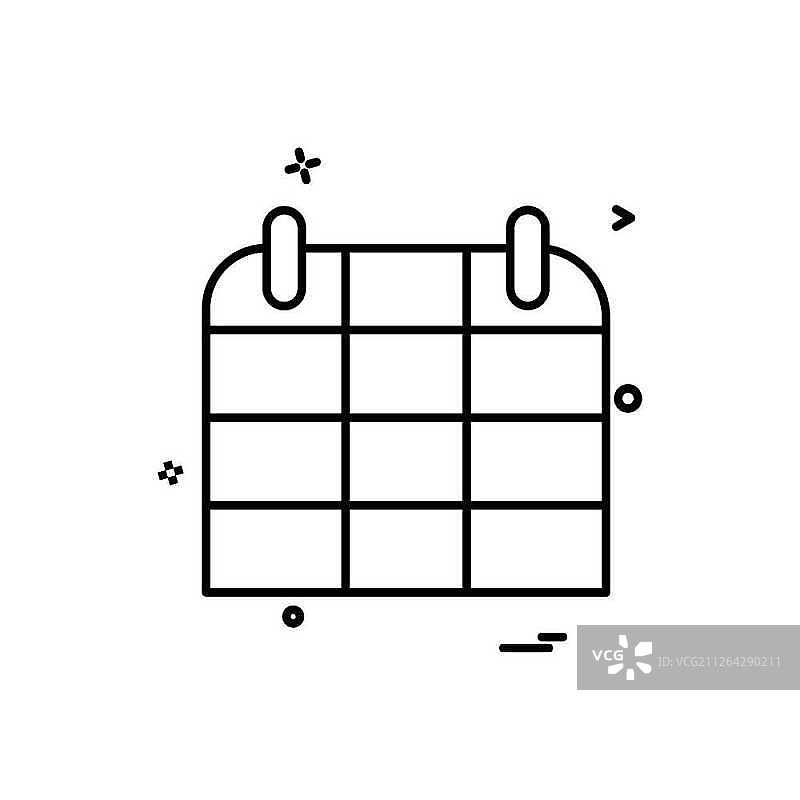 日历图标设计矢量图片素材