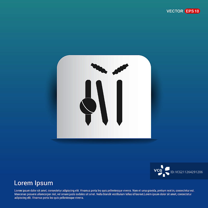 板球挡板图标 - 蓝色贴纸按钮图片素材