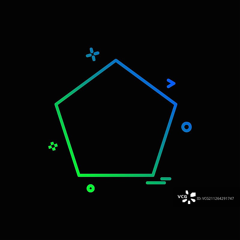 五边形图标设计矢量图图片素材