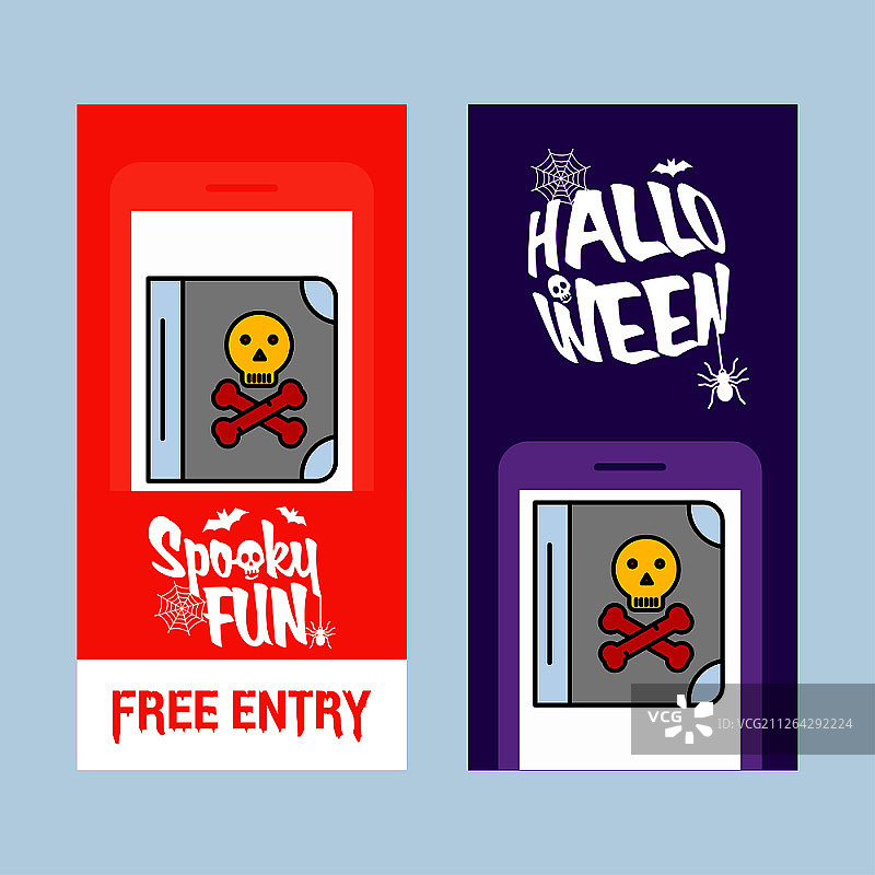 万圣节邀请函设计：恶魔书图片素材