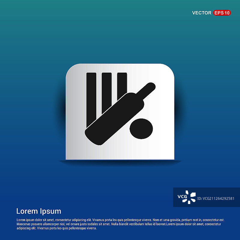 板球挡板图标 - 蓝色贴纸按钮图片素材