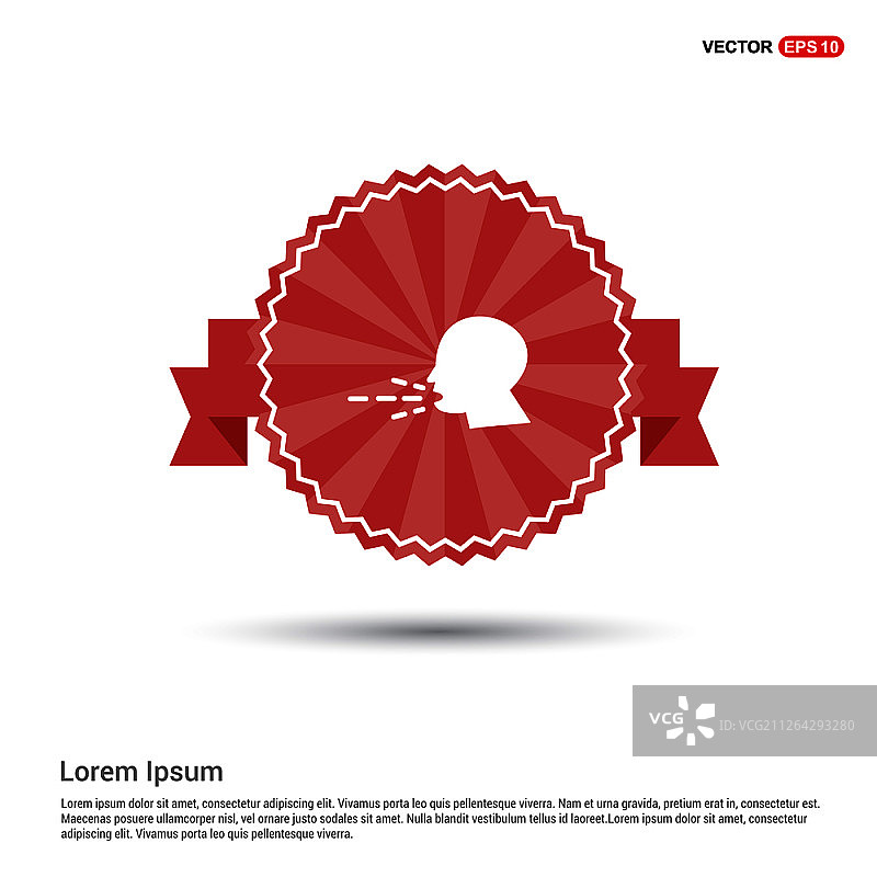 咳嗽图标-红丝带横幅图片素材