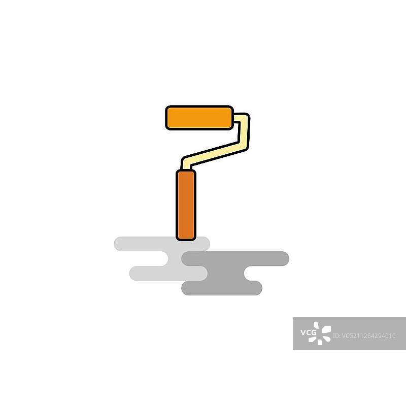 扁平油漆滚筒图标矢量素材图片素材