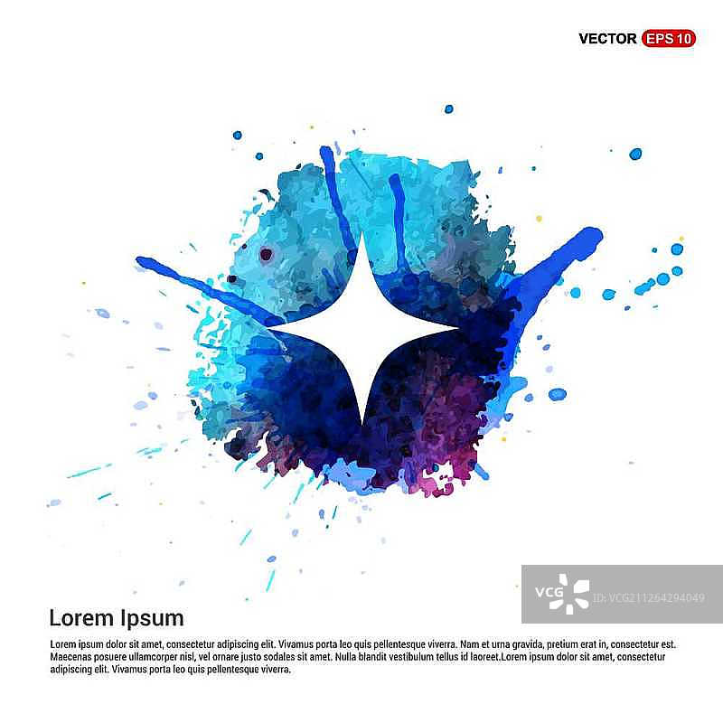 水彩背景星星图标图片素材