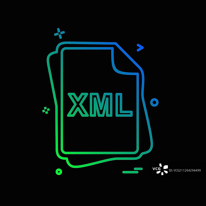 XML 文件类型图标矢量设计图片素材