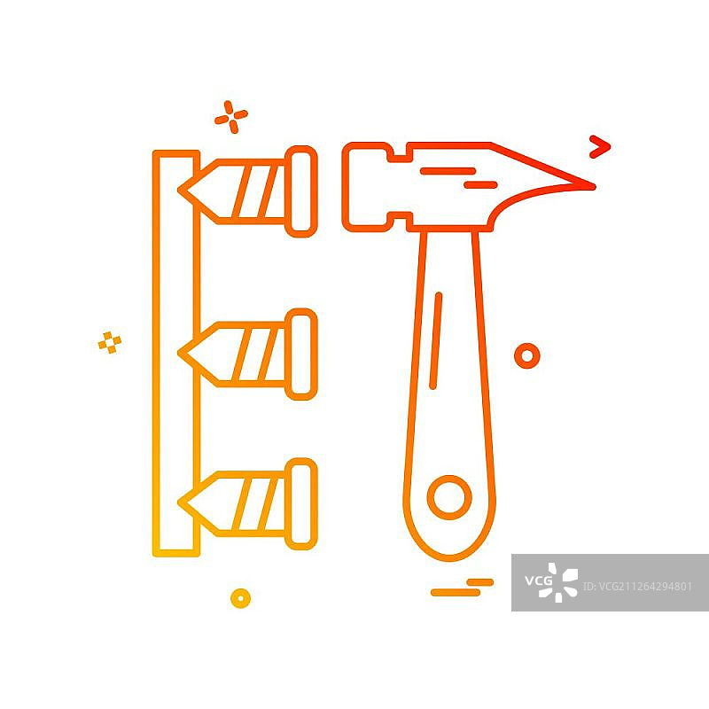 锤子钉子劳动图标矢量设计图片素材