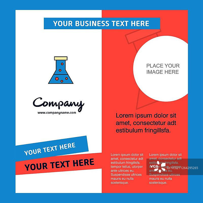 烧杯公司宣传册模板矢量商务模板图片素材