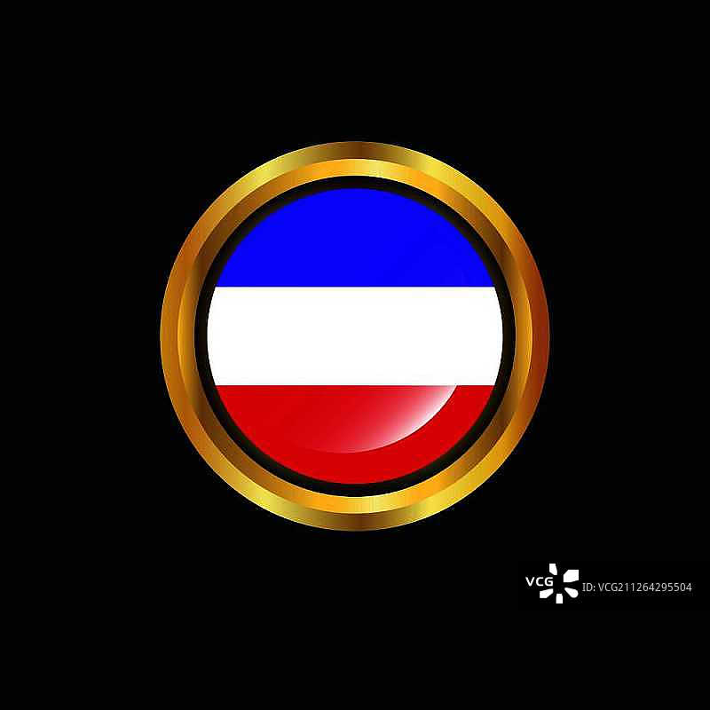 哈卡斯共和国国旗金色按钮图片素材