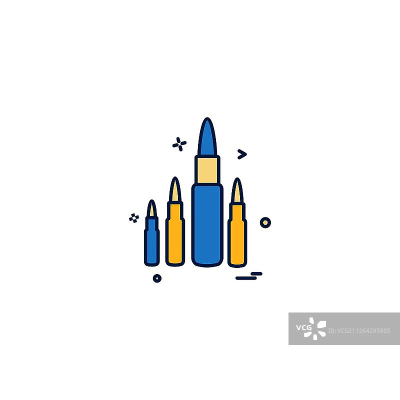 军用弹药射击图标矢量设计图片素材