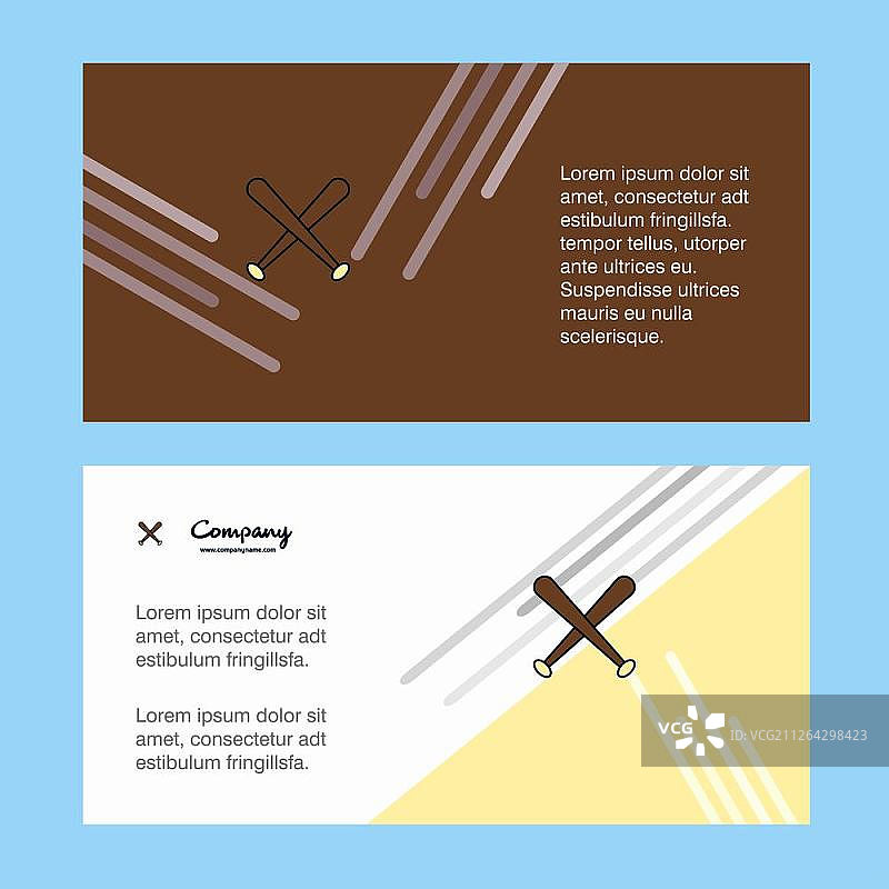 棒球棒抽象企业商务banner模板，横向广告商务banner图片素材