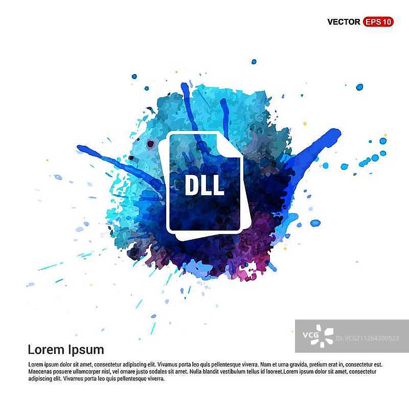 文件类型图标 - 水彩背景图片素材